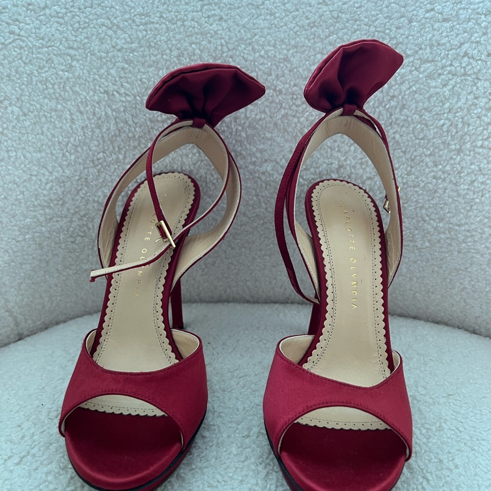 Charlotte Olympia satin heels